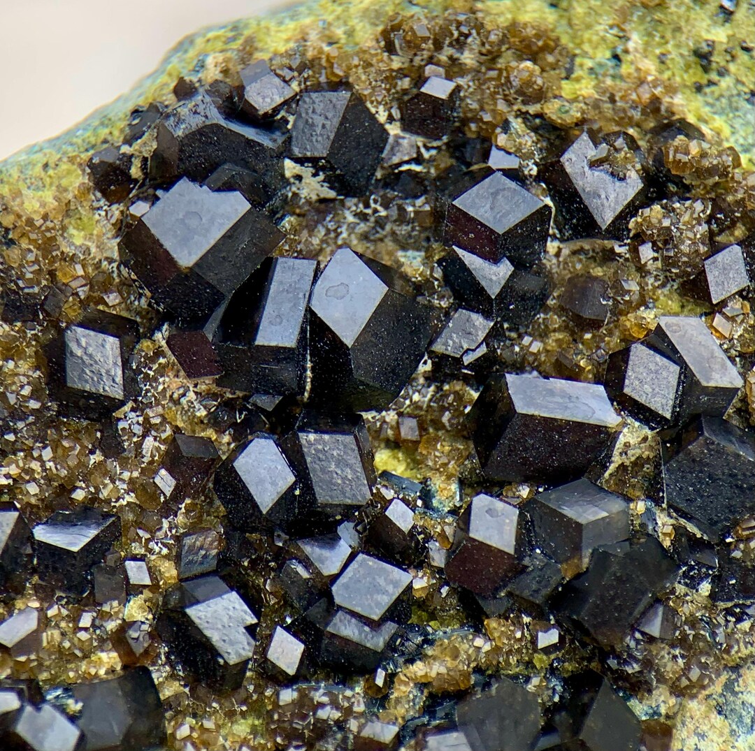202 Gram Ultra Rarest Perfect Andradite Garnet With Topazolite Crystals ...