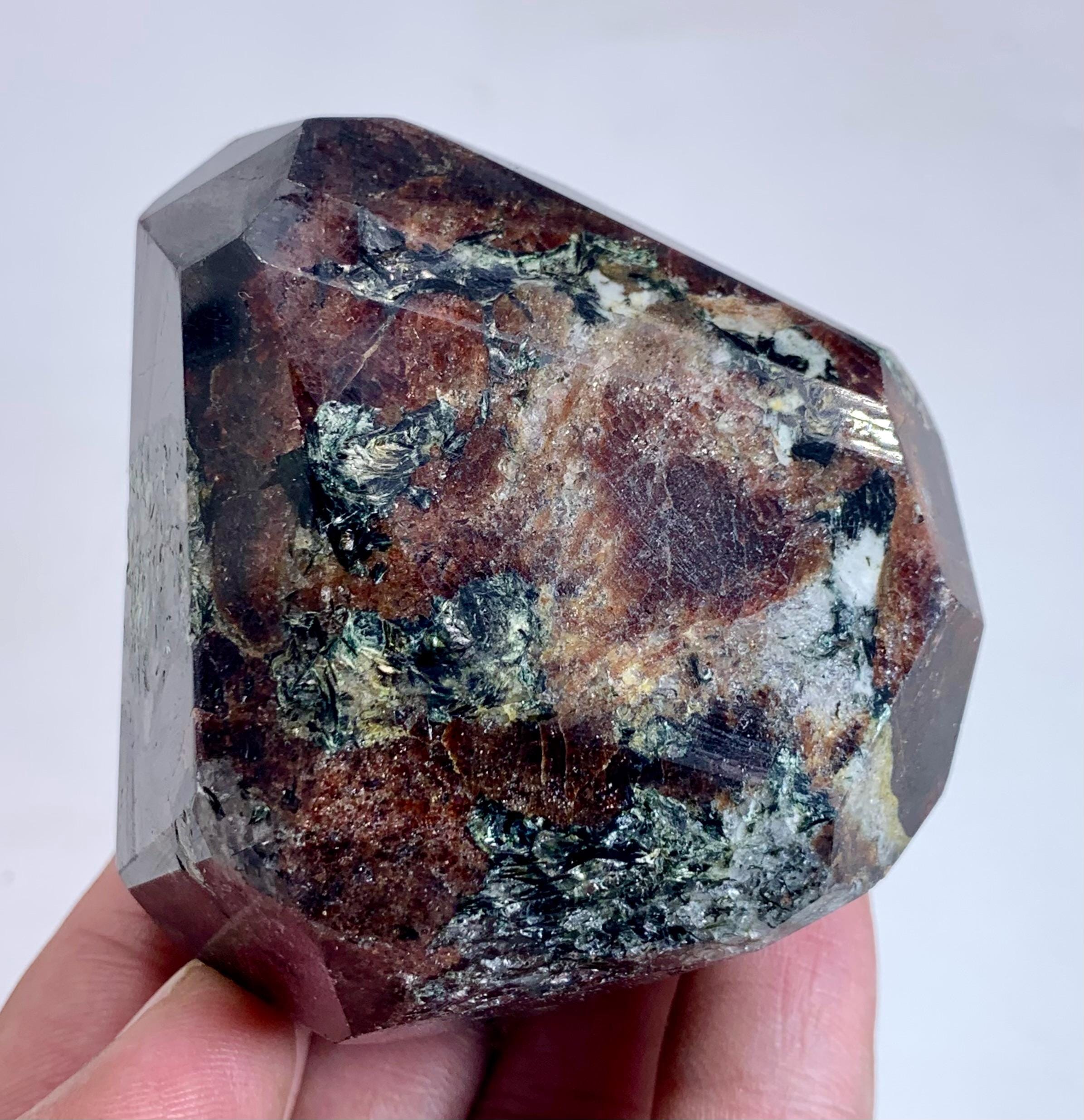 403g Polished Almandine Garnet With Mica Inclusions | Natural Deep