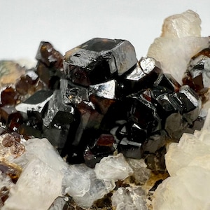 50 Gram Ultra Rare Semi Transparent Vesuvianite Crystal On Matrix With Albite Specimen~Zagi Pakistan