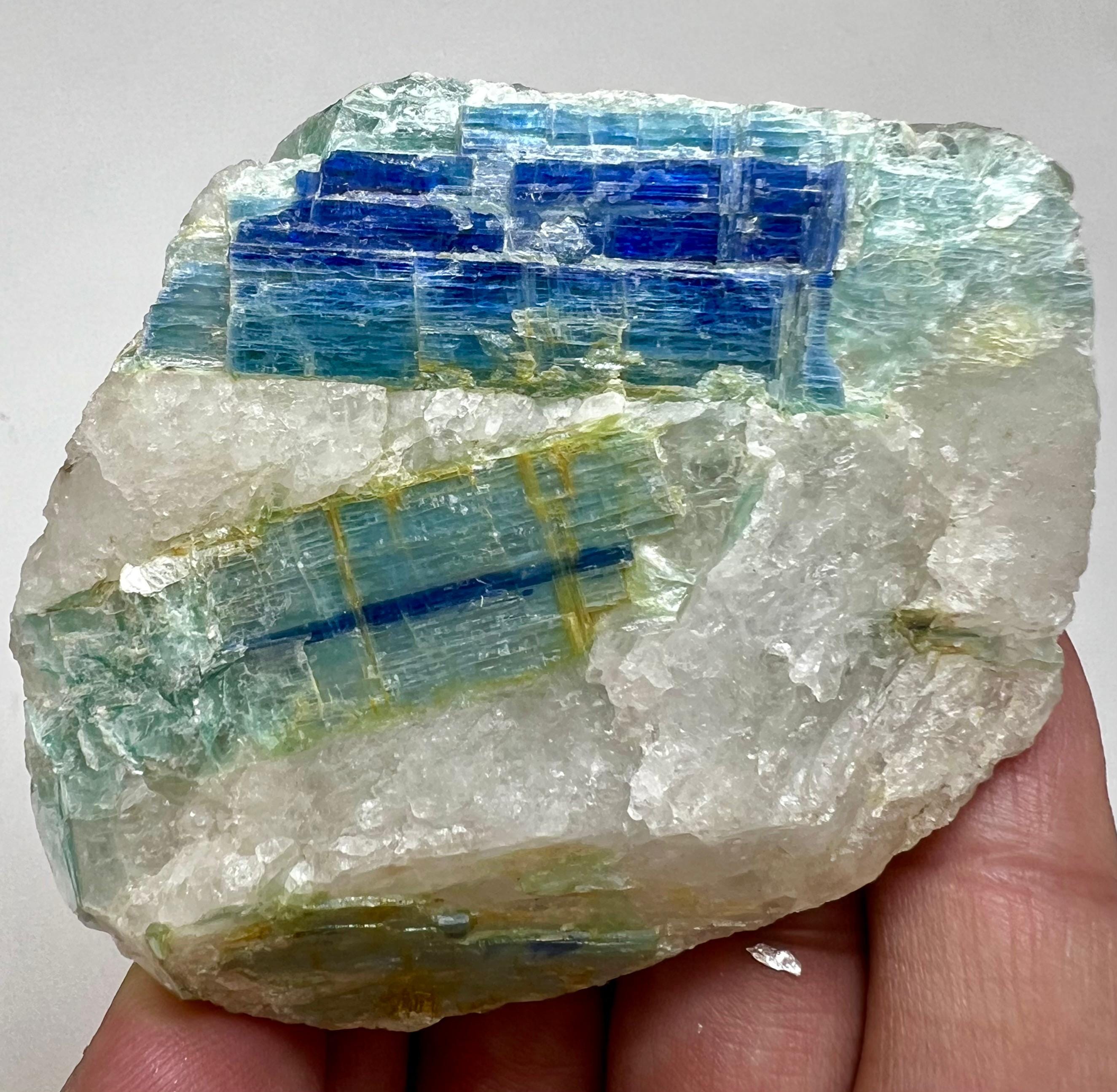 118 Gram Gorgeous Natural Extremely Rare Fluorescent Blue Kyanite 