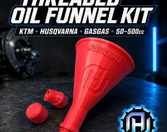Threaded Oil Funnel Kit for KTM Husqvarna GasGas | Fits 50, 85 & 125–500cc