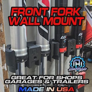 Motorcycle Front Fork Wall Mount Holder | Fits 35–49mm Forks | KYB Showa WP Suspension