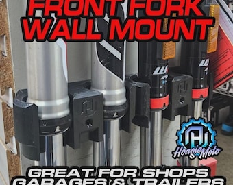 Motorcycle Front Fork Wall Mount Holder | Fits 35–49mm Forks | KYB Showa WP Suspension