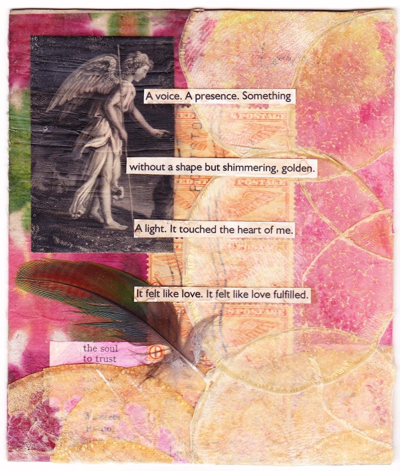 Inspirational Poetry Art Collage Card Soul to Trust image 1