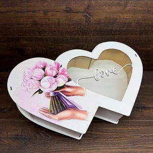 Valentinstag Geschenkbox, Geschenkbox aus Holz, Handgemachte Geschenkbox, Liebesgeschenkbox, Jubiläumsgeschenkbox, Luxusgeschenkbox, Benutzerdefinierte Holzbox