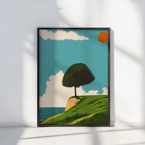 Beachy Head/ Illustrazione / Stampa artistica / A5, A4, A3, A2 / Arte murale / Poster / Anniversario / Arte digitale