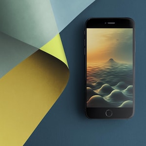 Lebendige Abstrakte Digitale Tapete | Bunter ästhetischer Telefon-Hintergrund | Handy Digital Download