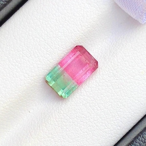 2.79 Cts Stunning Natural Watermelon Tourmaline Loose Gemstone Faceted Bi Color Watermelon Tourmaline Natural Watermelon Tourmaline