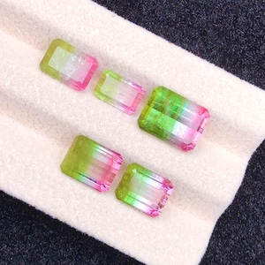 13 Cts Natural Watermelon Tourmaline Loose Gemstone Faceted Bi Color Tourmaline Natural Watermelon Tourmaline For Jewelry and Gift
