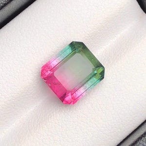 6.13 Cts Natural Watermelon Tourmaline Loose Gemstone Faceted Bicolor Tourmaline Natural Tourmaline Watermelon Loose Tourmaline Bi Color