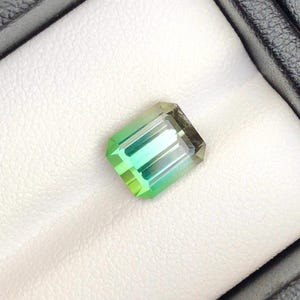 3.2 Carat Natural Bicolor Tourmaline Gemstone: Faceted, Afghanistan Origin
