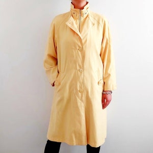 Vintage 1960s Serbin Dry Dock Pastel top Yellow Spring Mod Nautical Trench Coat S