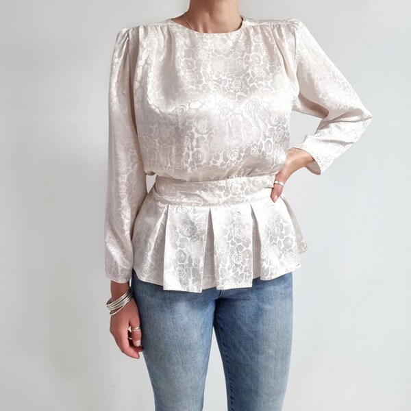 White Evening Blouse Etsy