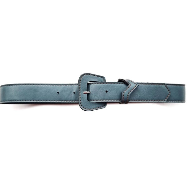 Teal Leather Belt Etsy