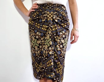 Y2K Vintage ESCADA Frilly Midi Silk Skirt | Large