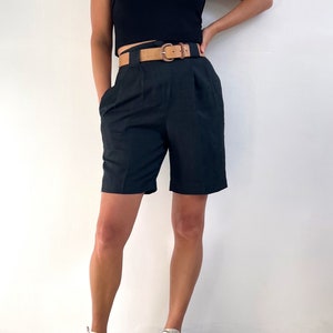 Black Silk Shorts Etsy