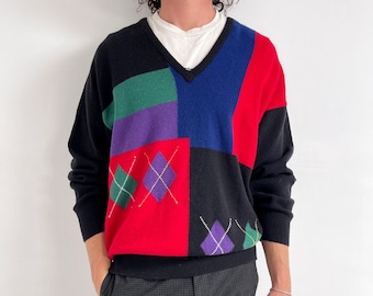 Vintage PRINGLE Sports Mens Wool Jumper 
