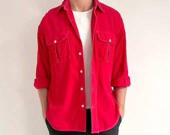 トップス 40-50s BRENT black corduroy shirt 1940's~50's 