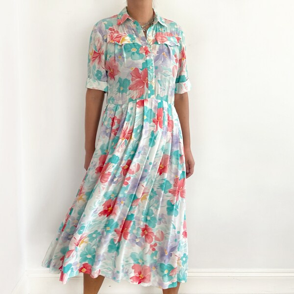 Vintage Floral Dress - Etsy