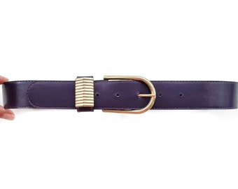 Vintage Purple Gold Sea Shell Clasp Belt - Etsy display picture 2