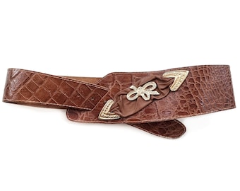 Vintage OLEG CASSINI Red Belt with Silver Clasp S/M Oleg Cassini | Accessories | Vintage Oleg Cassini Red Belt  main image 4