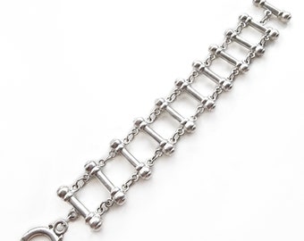Vintage Silver Plated Chunky Chain Link Bracelet | New Deadstock