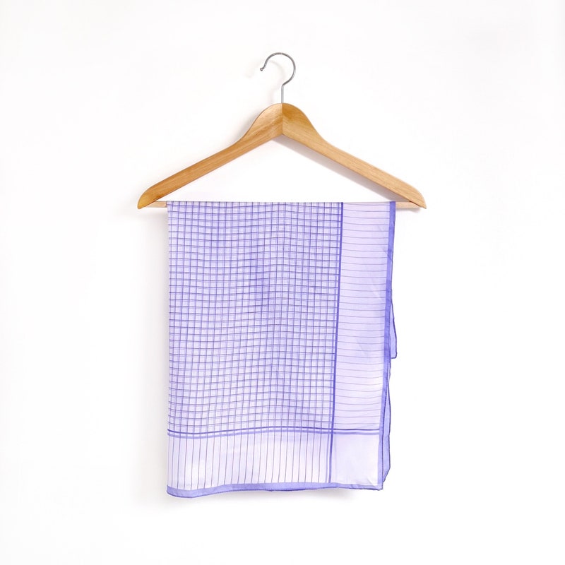Patchwork Plaid Scarf in Purple