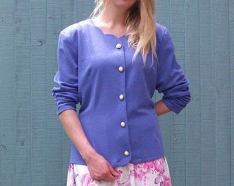 Chaqueta Cardigan Vintage en Púrpura
