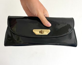 Black patent clutch bag australia Clearance