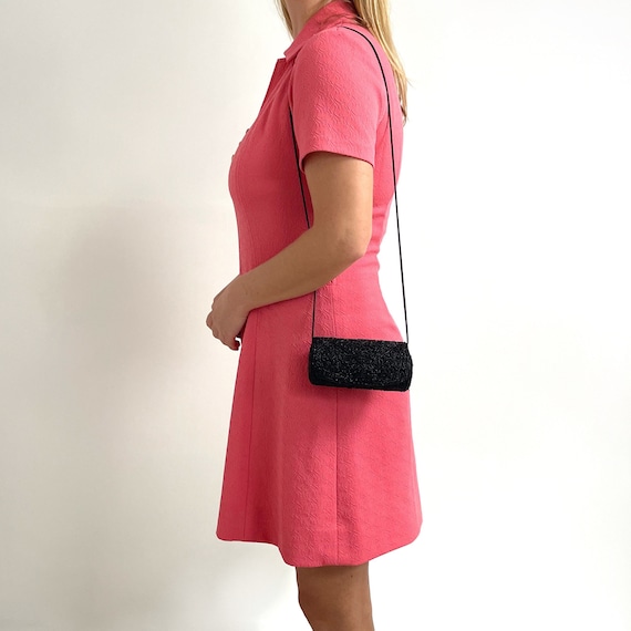 70’s Mod Short Pink Dress // Crimplene Polyester … - image 7