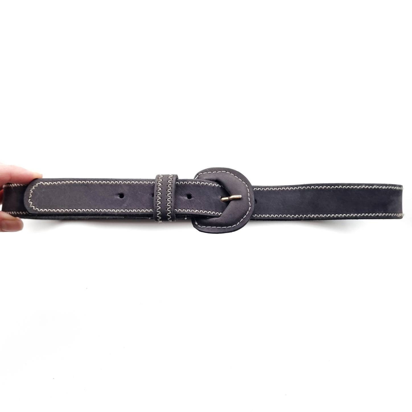 Vintage Grid Texture Sueded Leather Belt with Covered Buckle in Grey Medium 41104 Suede Belt Genuine Suede Leather Casual Jean Belt 1-1  main image 3