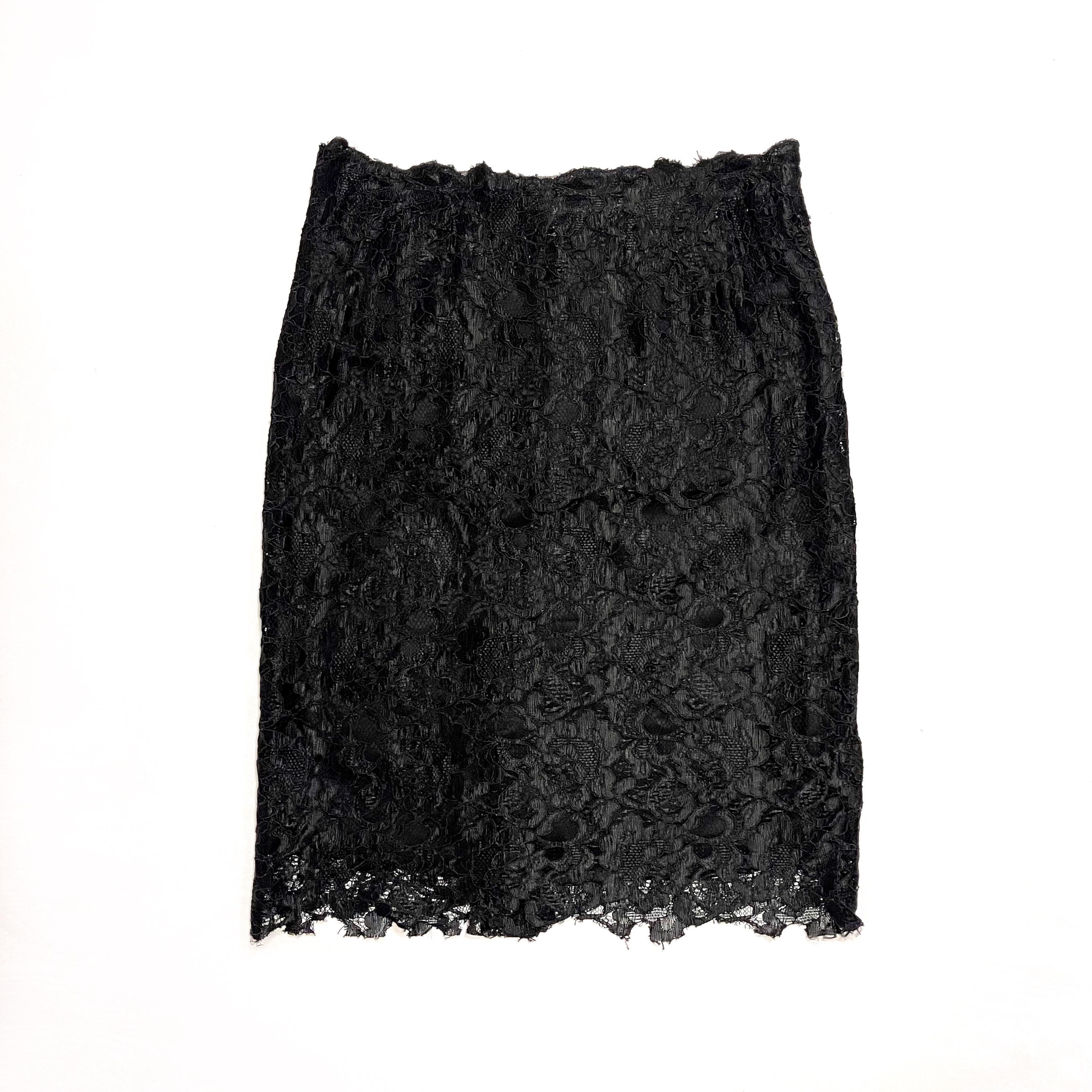 00s Y2K 古着 RENATO NUCCI シルク ティアードスカート 00s Vintage RENATO NUCCI Black Lace Skirt | Y2K Sexi Silk Skirt
