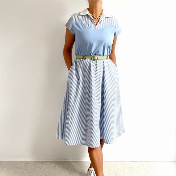 Blue and white nautical dress hotsell