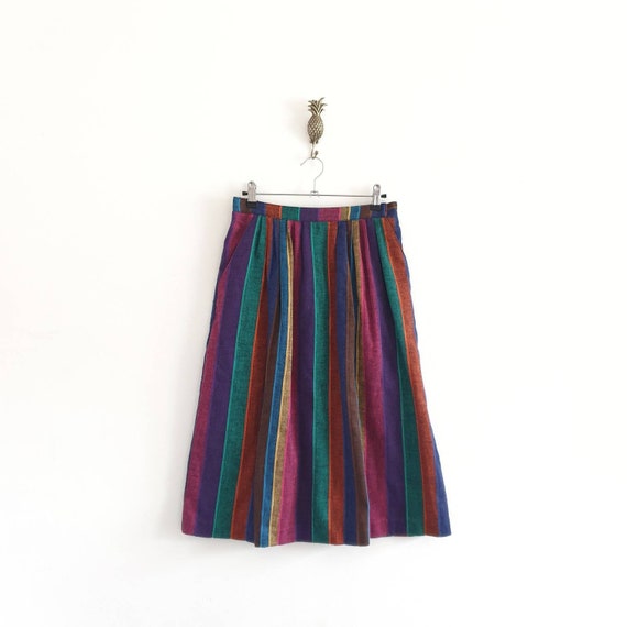 80s Rainbow Stripe Skirt