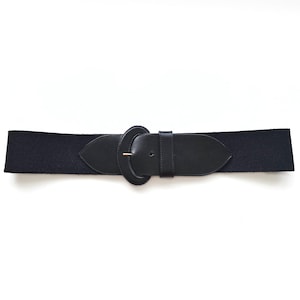 ladies elastic belts for dresses macoking Black Belts for Women Wide Elastic Belt for Dresses Vintage Cinch Style with Black Buckle S at Amazon Women's Clothing store