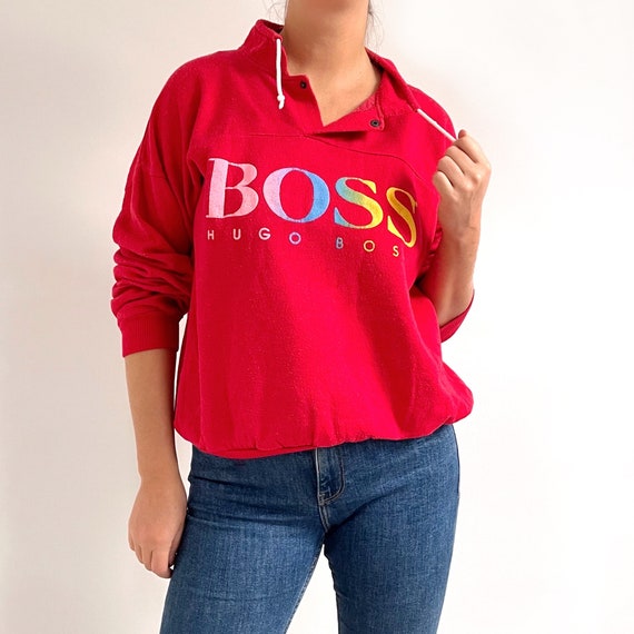 Hugo boss jumper clearance red