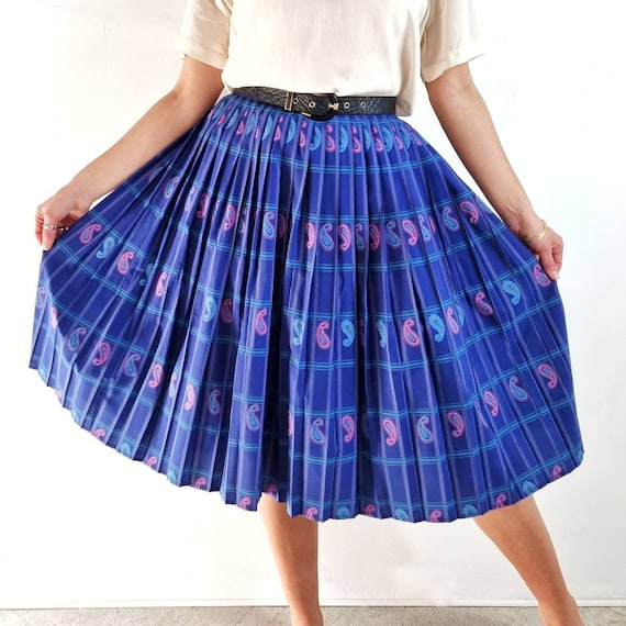 Jupe genou plissée - Bleu pastel – From Rachel