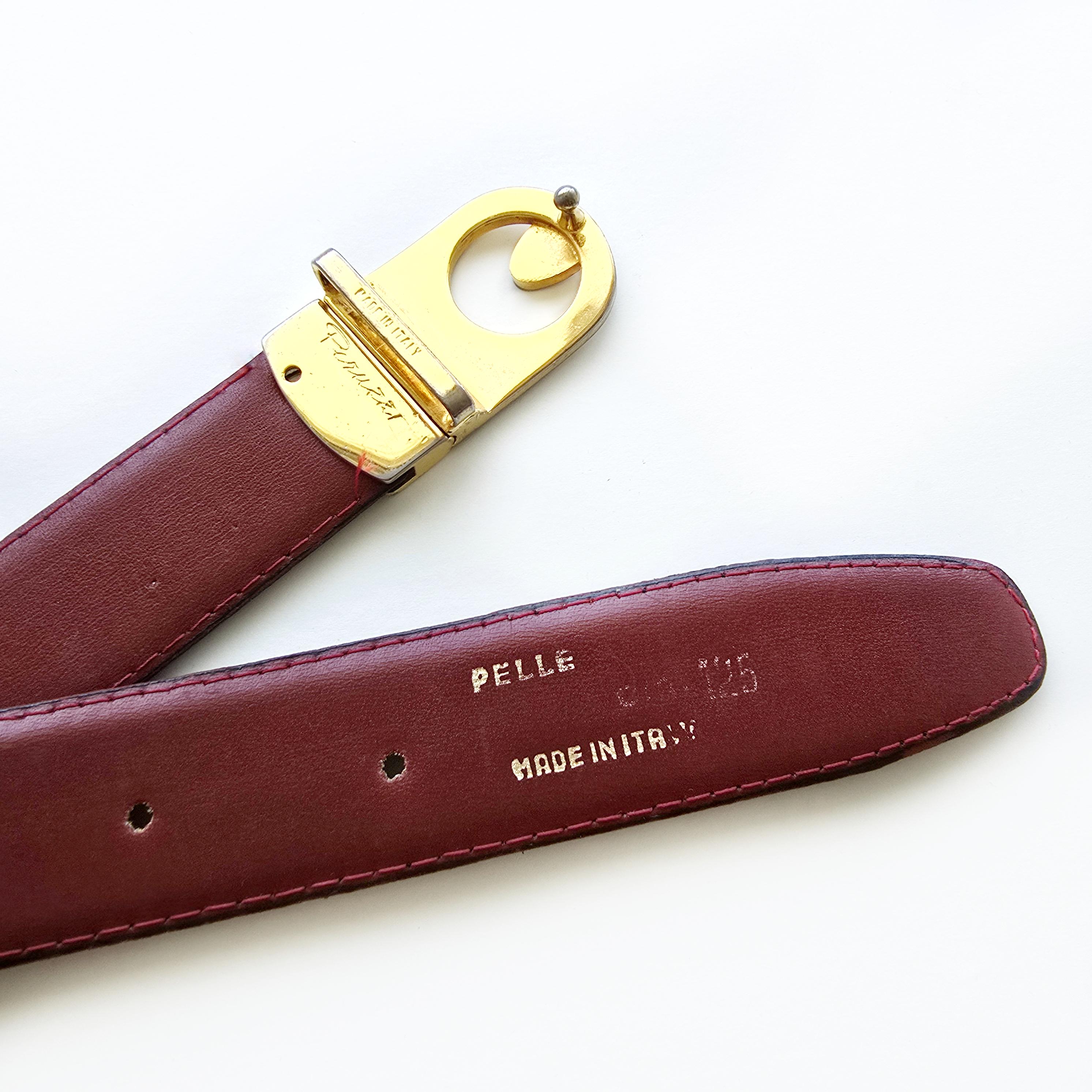 Classic H Gold Logo Leather Reversible Belt in Burgundy/Black (US Size 4-8) HERMES H Logo Leather Belt Black Size 110 main image 4
