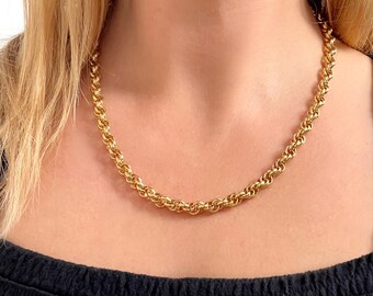 Chunky Gold Necklace - Etsy UK