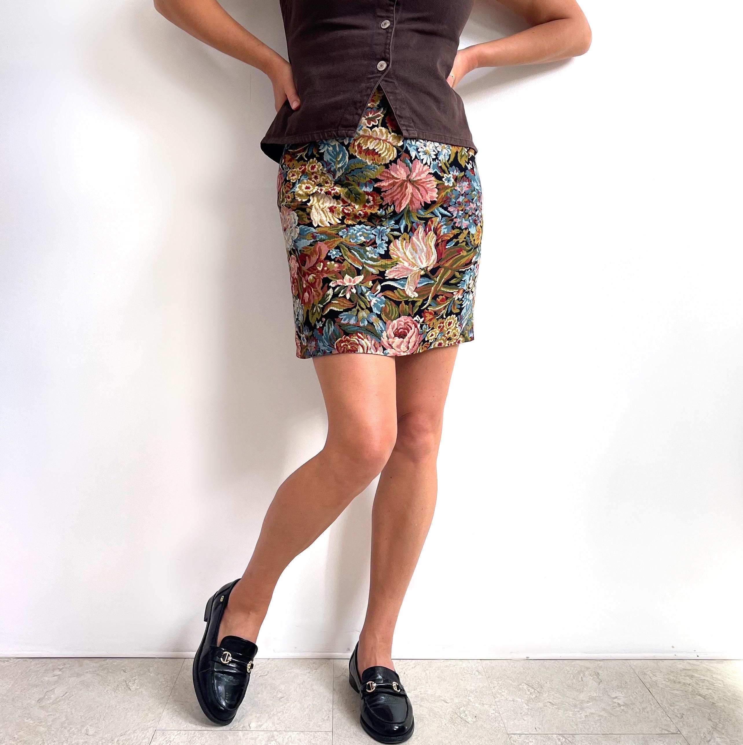 Dalila-Jupe fleurie drapée - Robes & Jupes - Catalleya et ses merveilles