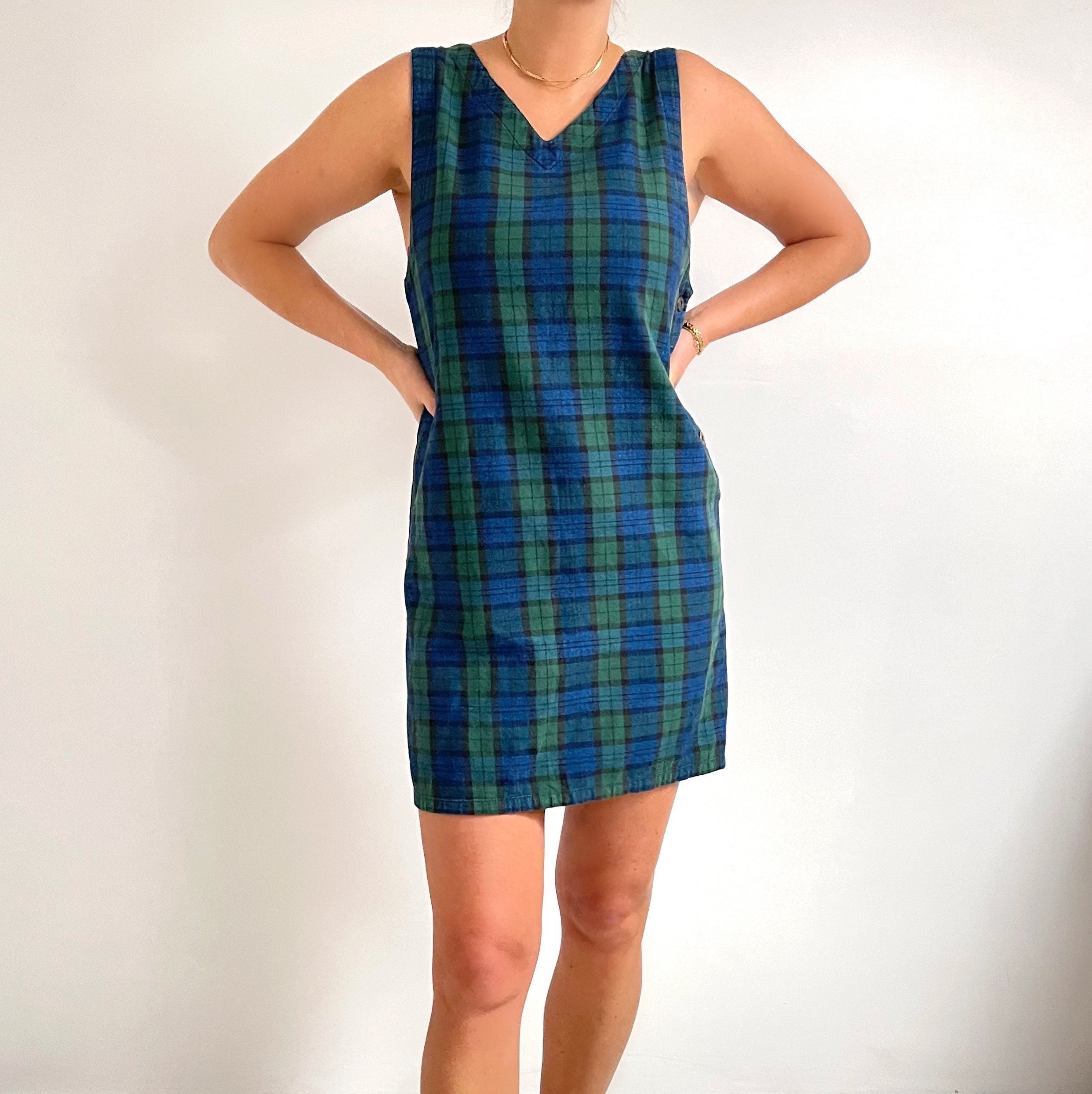 Mini Checkerboard Denim Dress - Women - Ready-to-Wear