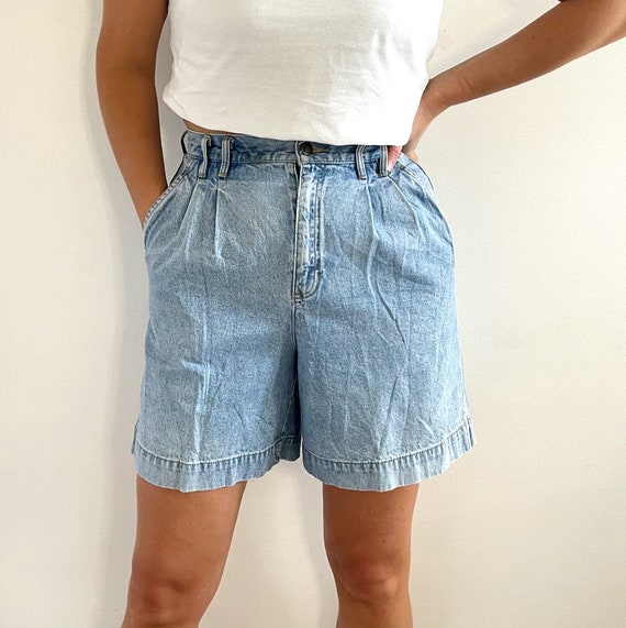 regel Riskant pint Vintage Light Denim Shorts Ladies Bermuda Medium Shorts - Etsy