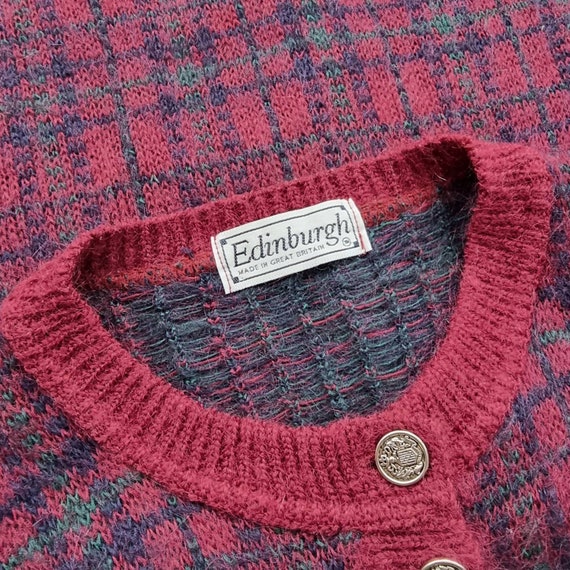 Vintage Scottish Mohair Wool Mix Tartan Check Car… - image 6