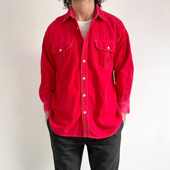 トップス 60's Prince  Corduroy Lace Up Shirt Vintage 70s Penneys Towncraft Corduroy Henley Lace Up Shirt