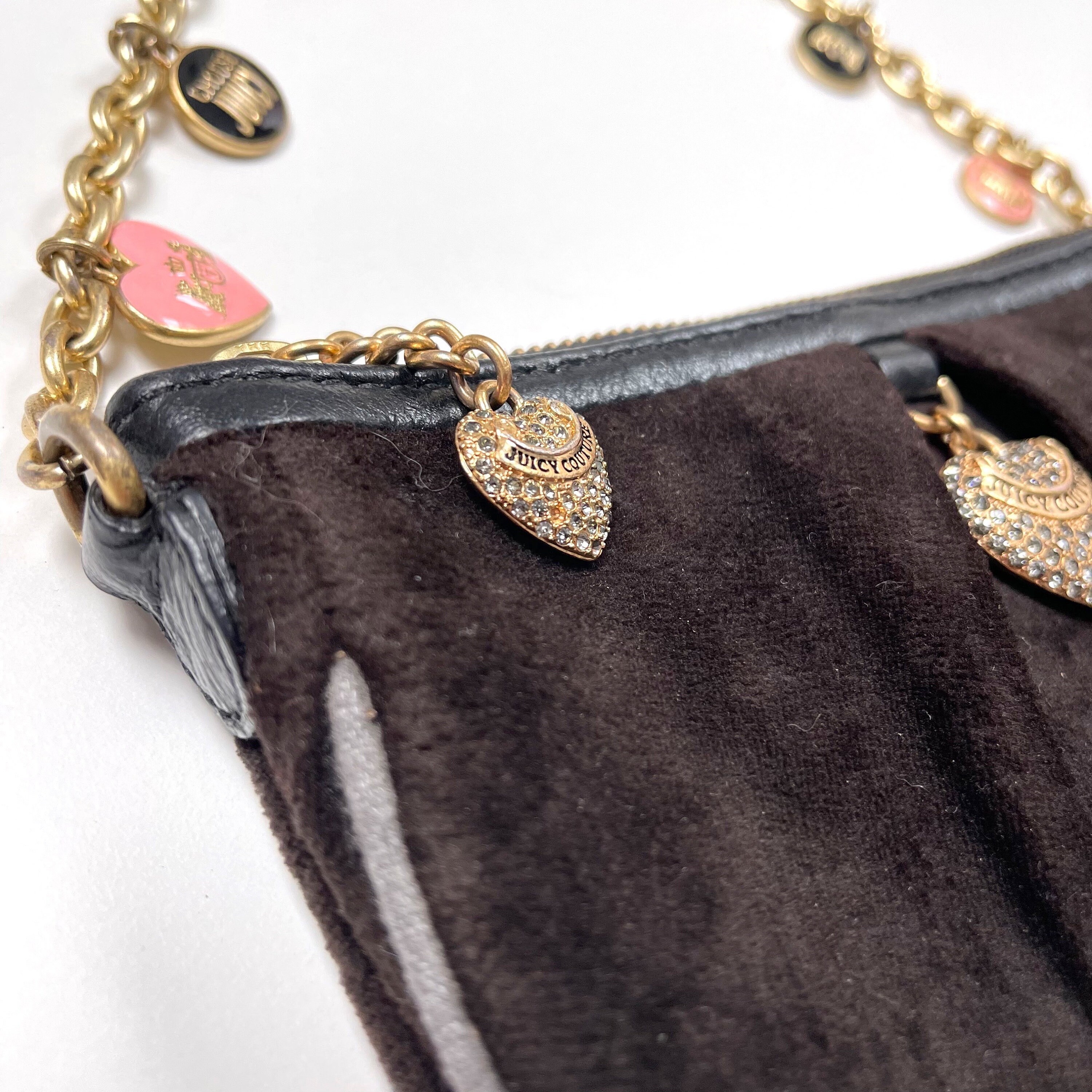 Y2K Vintage JUICY COUTURE Sparkly Mini Handbag | Small Brown Y2K Vintage JUICY COUTURE Sparkly Mini Handbag | Small Brown