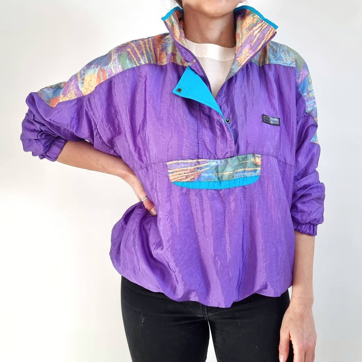 Chaqueta vintage de concha de los 80 top de chándal - Etsy España