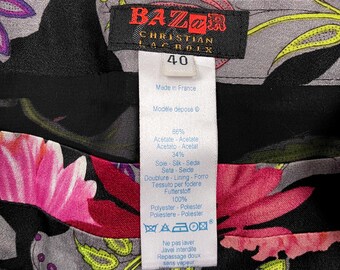 Christian Lacroix Bazar 花柄スカート 00s Vintage BAZAR De CHRISTIAN LACROIX Bright Floral Skirt | Y2K