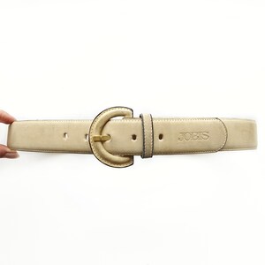 Vintage Cream Belt With Leather Covered Buckle | Smart  display picture 3