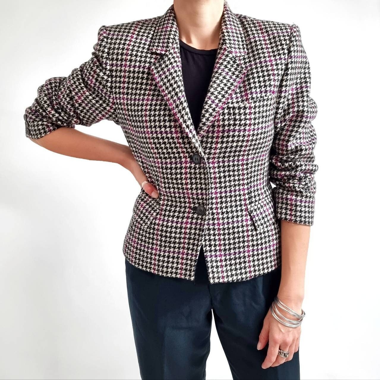 Vintage MARELLA Houndstooth Ladies 