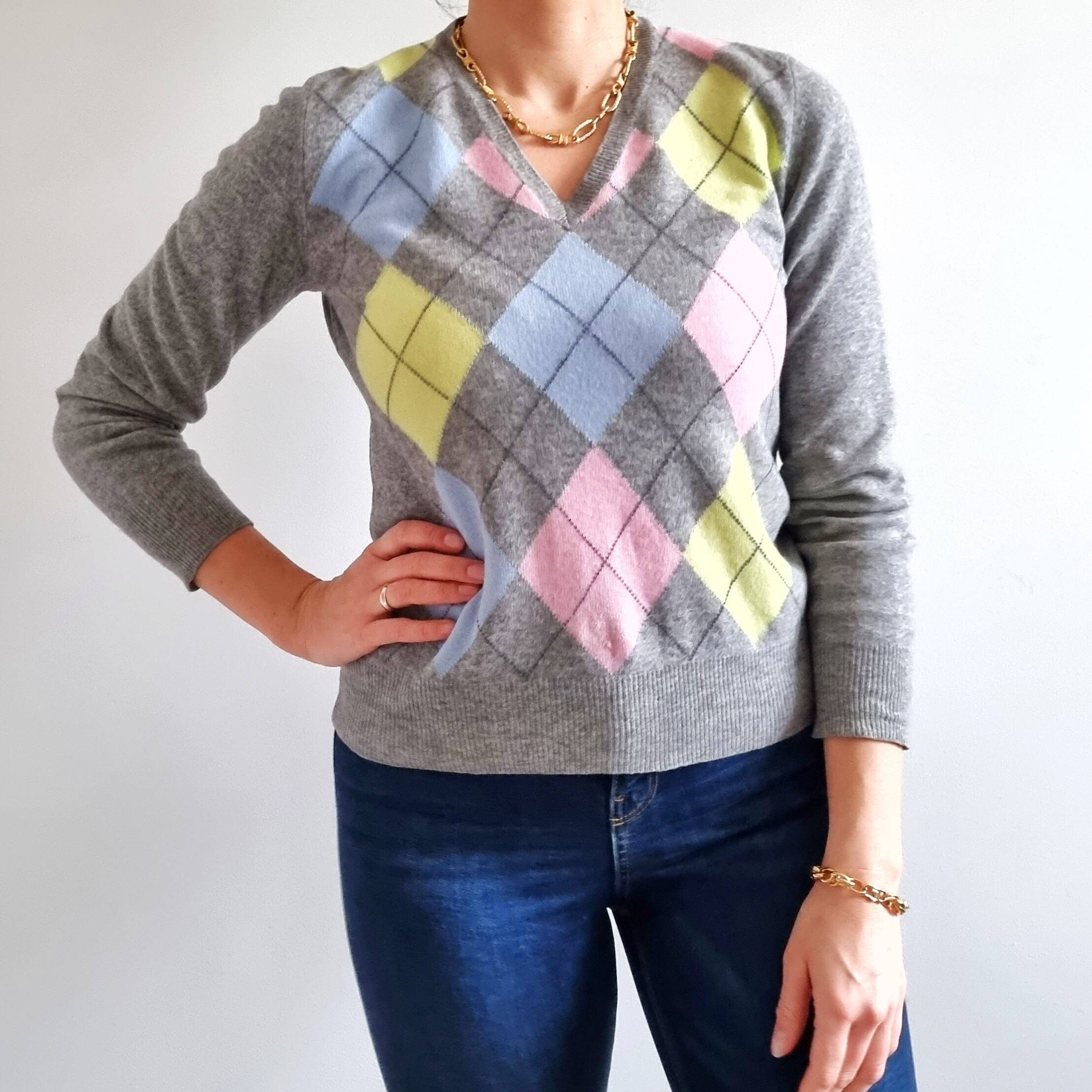 00 s Vintage Pringle Check Wool Cashmere Jumper by FABIANA FILIPPI Etsy Hong Kong